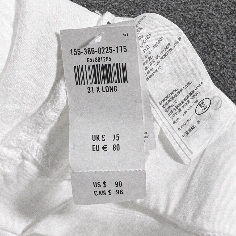 NWT Abercrombie & Fitch Curve Love 90s Straight Jeans 31 12L White - Picture 4 of 7